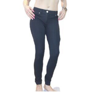 WHBM Black "The Skinny" Black Ankle Comfort Stretch Pant Slacks size 00  26"
